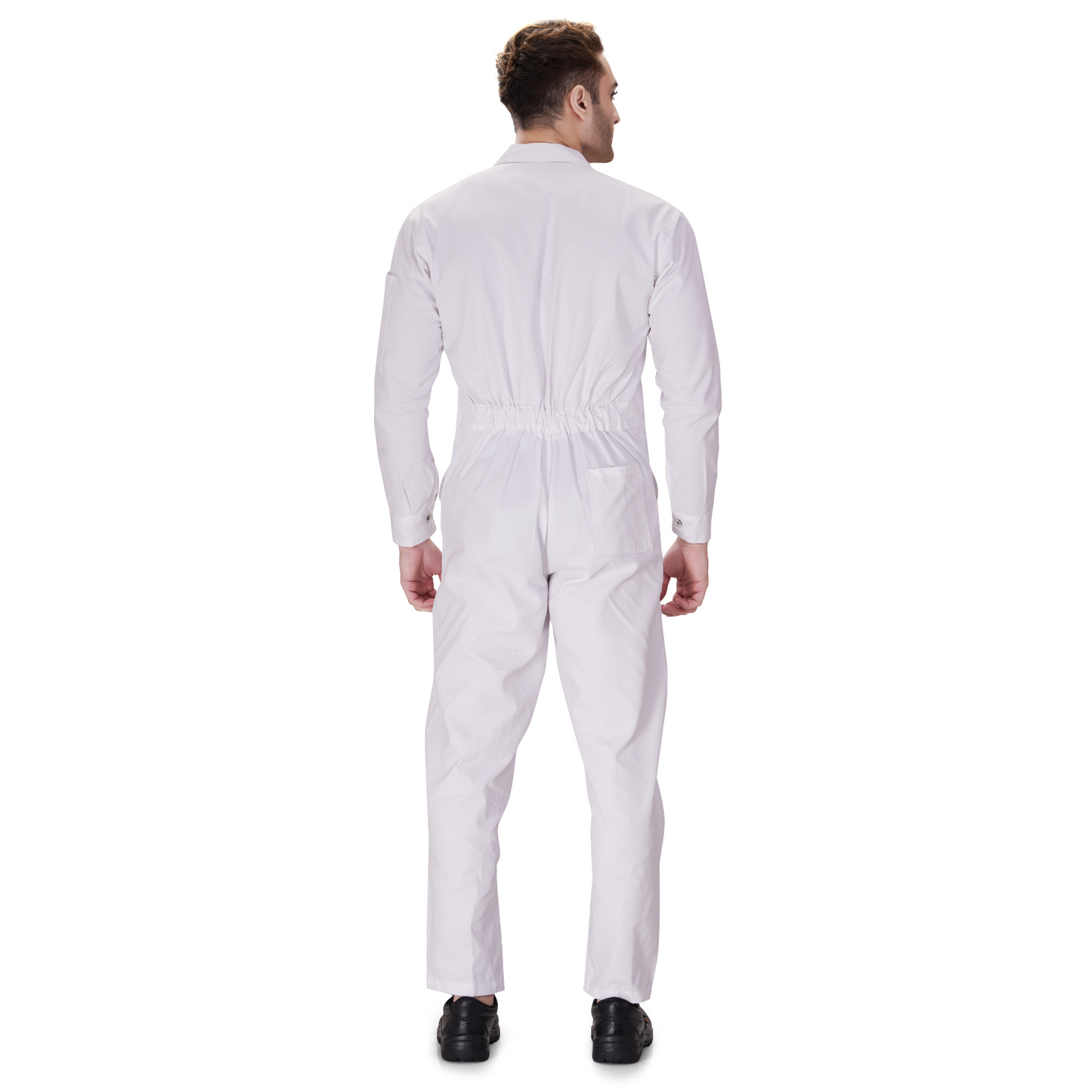 100% Cotton Hi-Visibility Industrial Coverall Boiler Suit - White