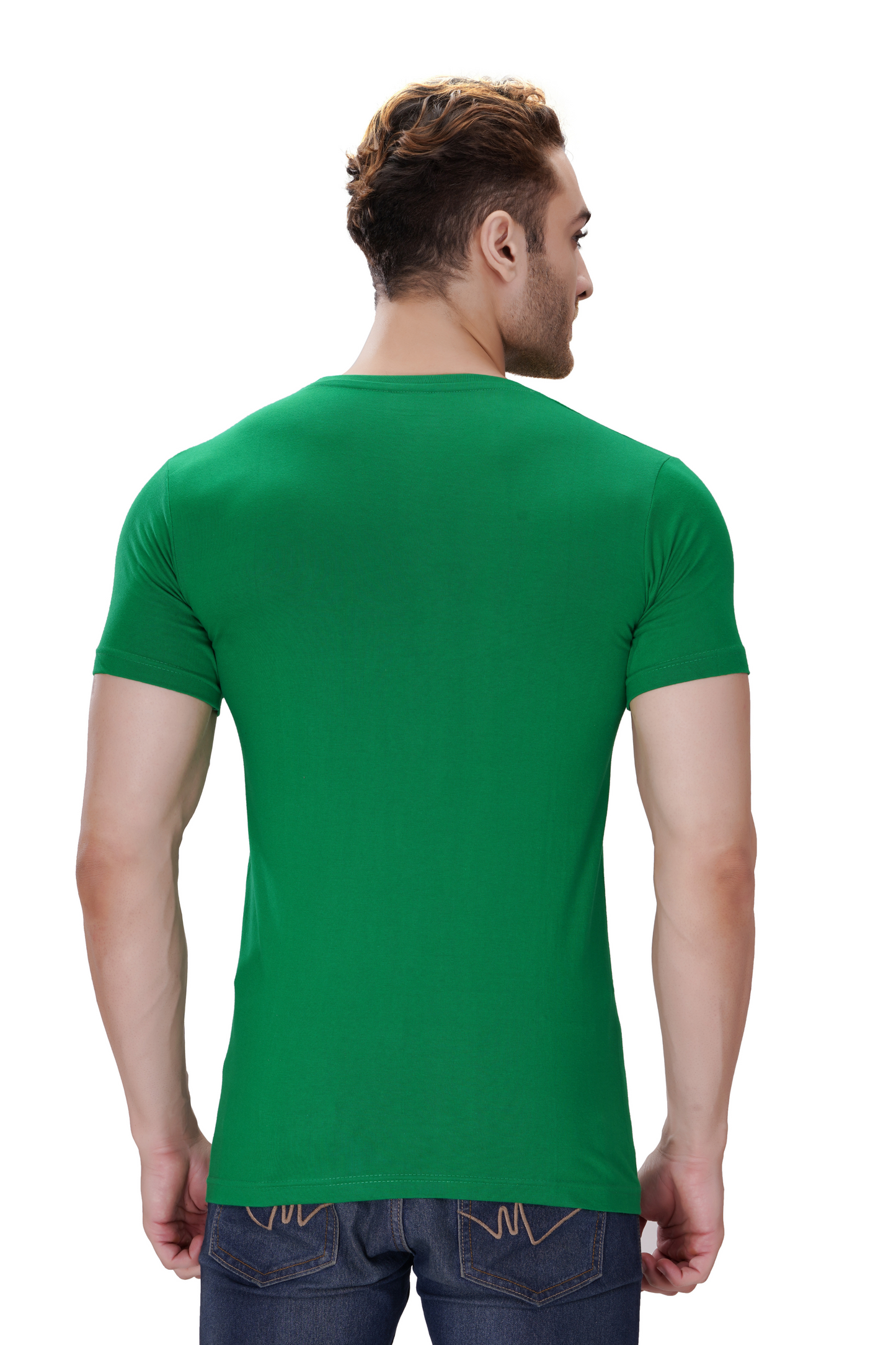 100% Cotton Men’s Half Sleeve T-Shirt - Parrot Green