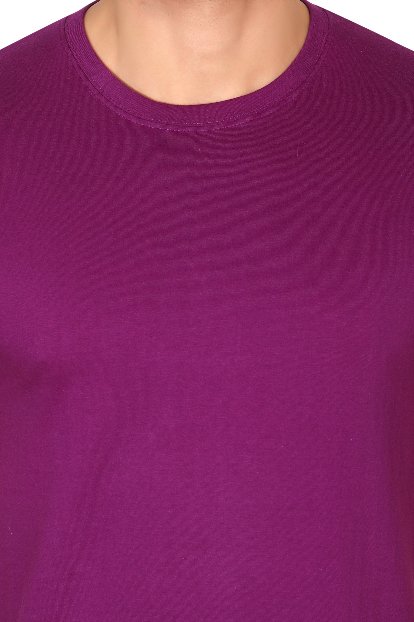 100% Cotton Menâs Half Sleeve T-Shirt - Purple