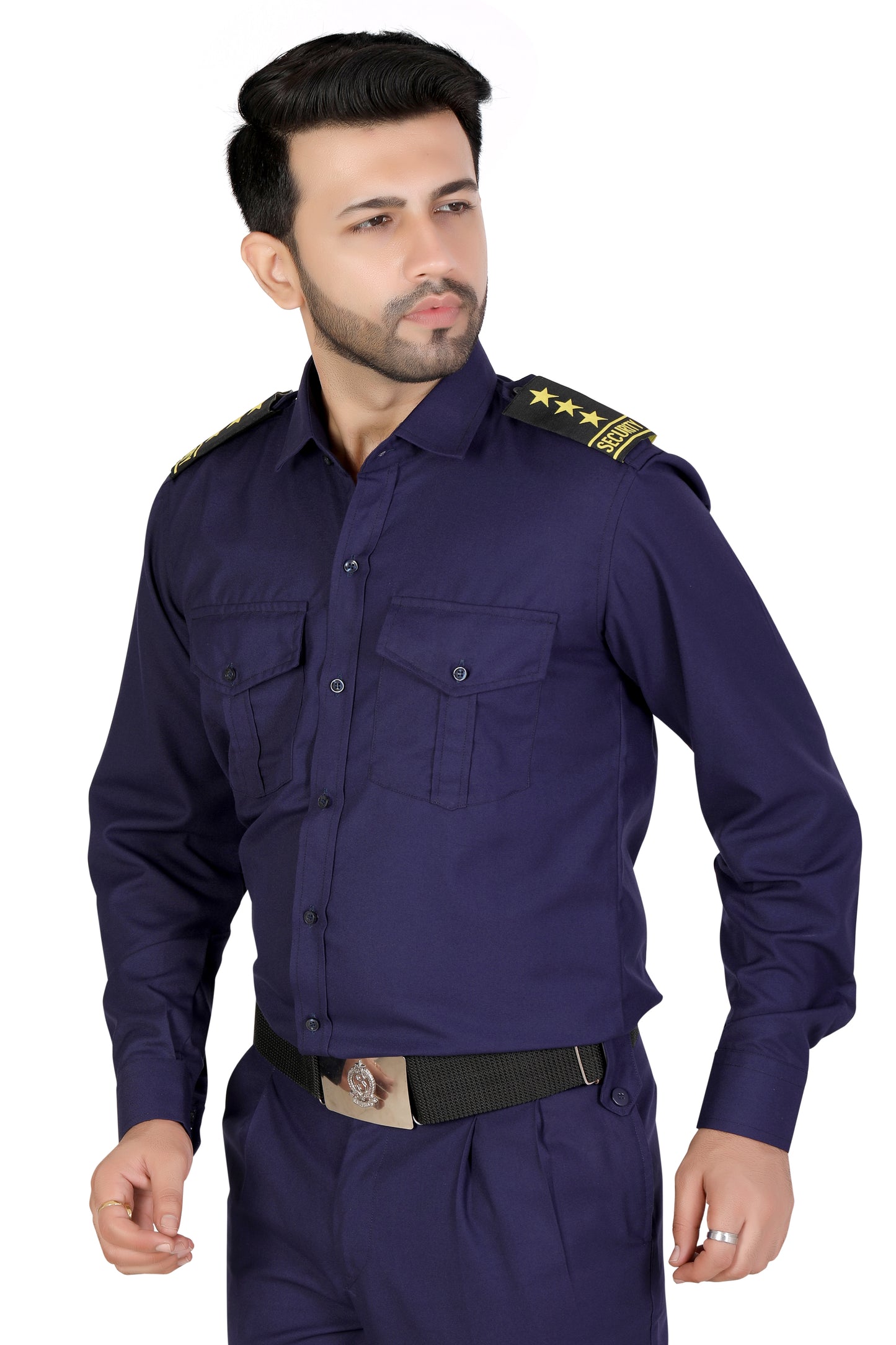 Security Guard Full Sleeves Shirt - Navy Blue