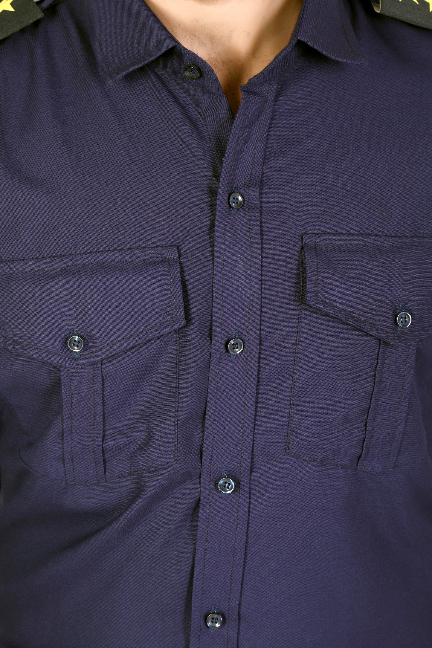 Security Guard Full Sleeves Shirt - Navy Blue