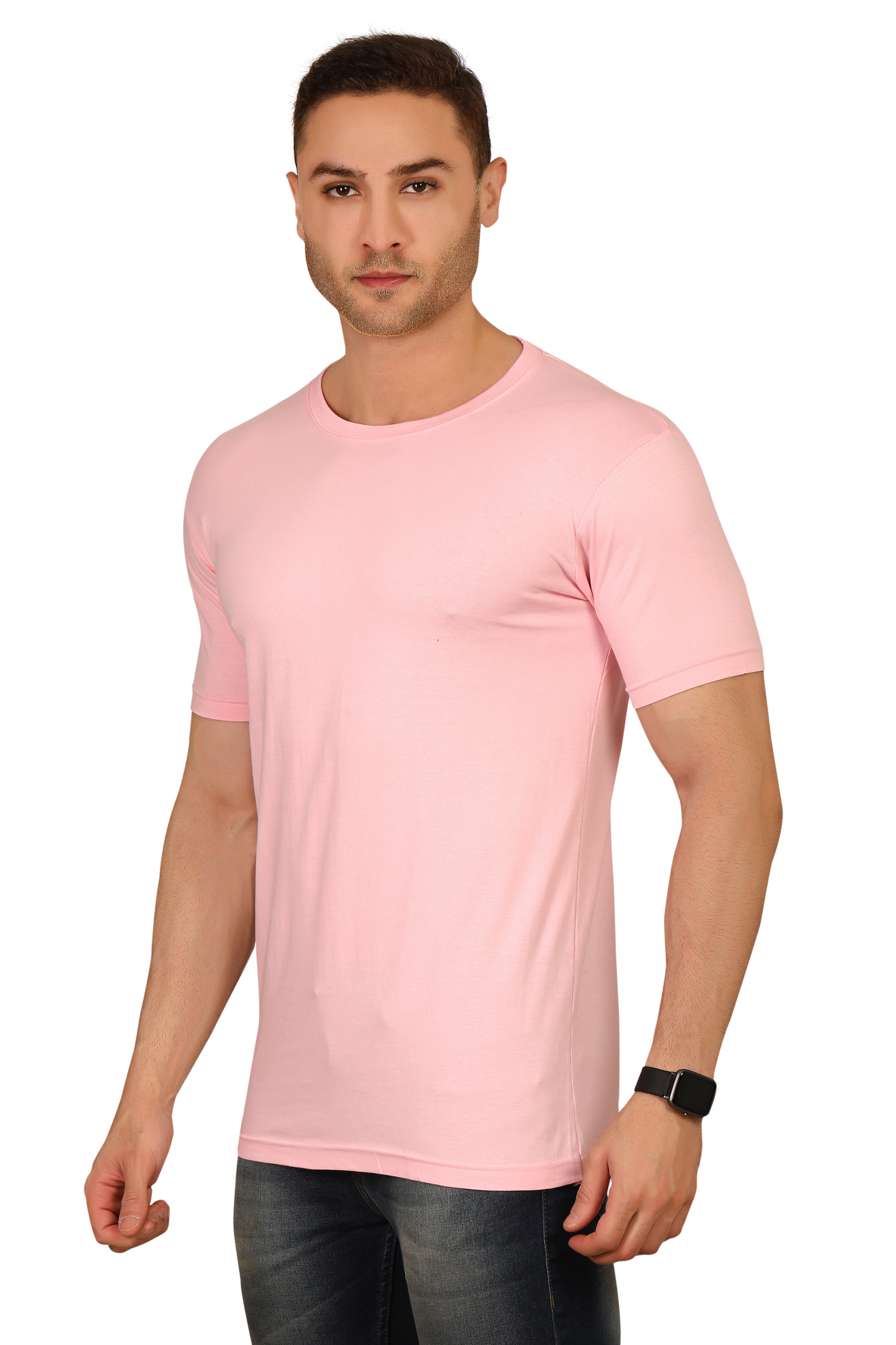 100% Cotton Men’s Half Sleeve T-Shirt - Pink