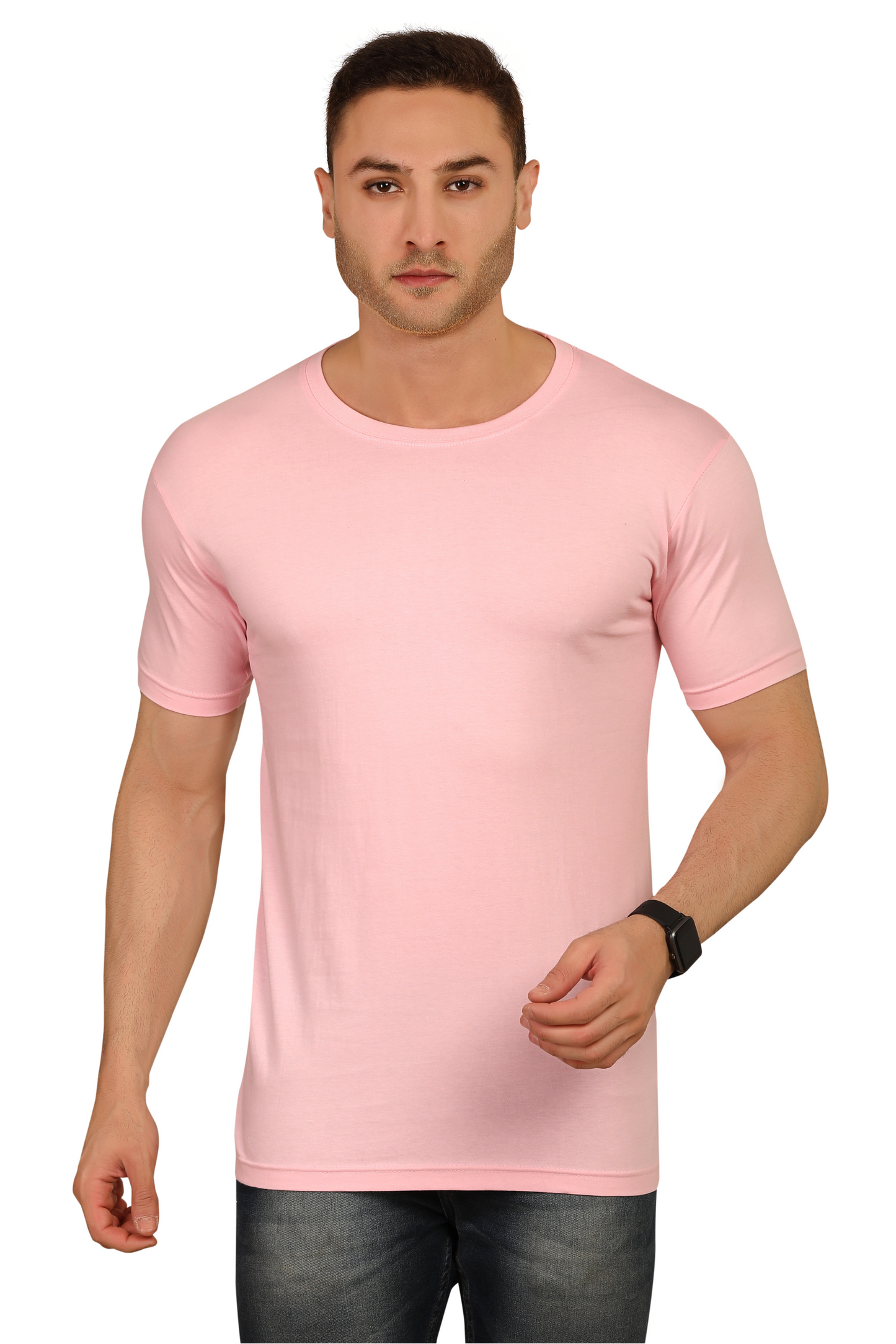 100% Cotton Men’s Half Sleeve T-Shirt - Pink