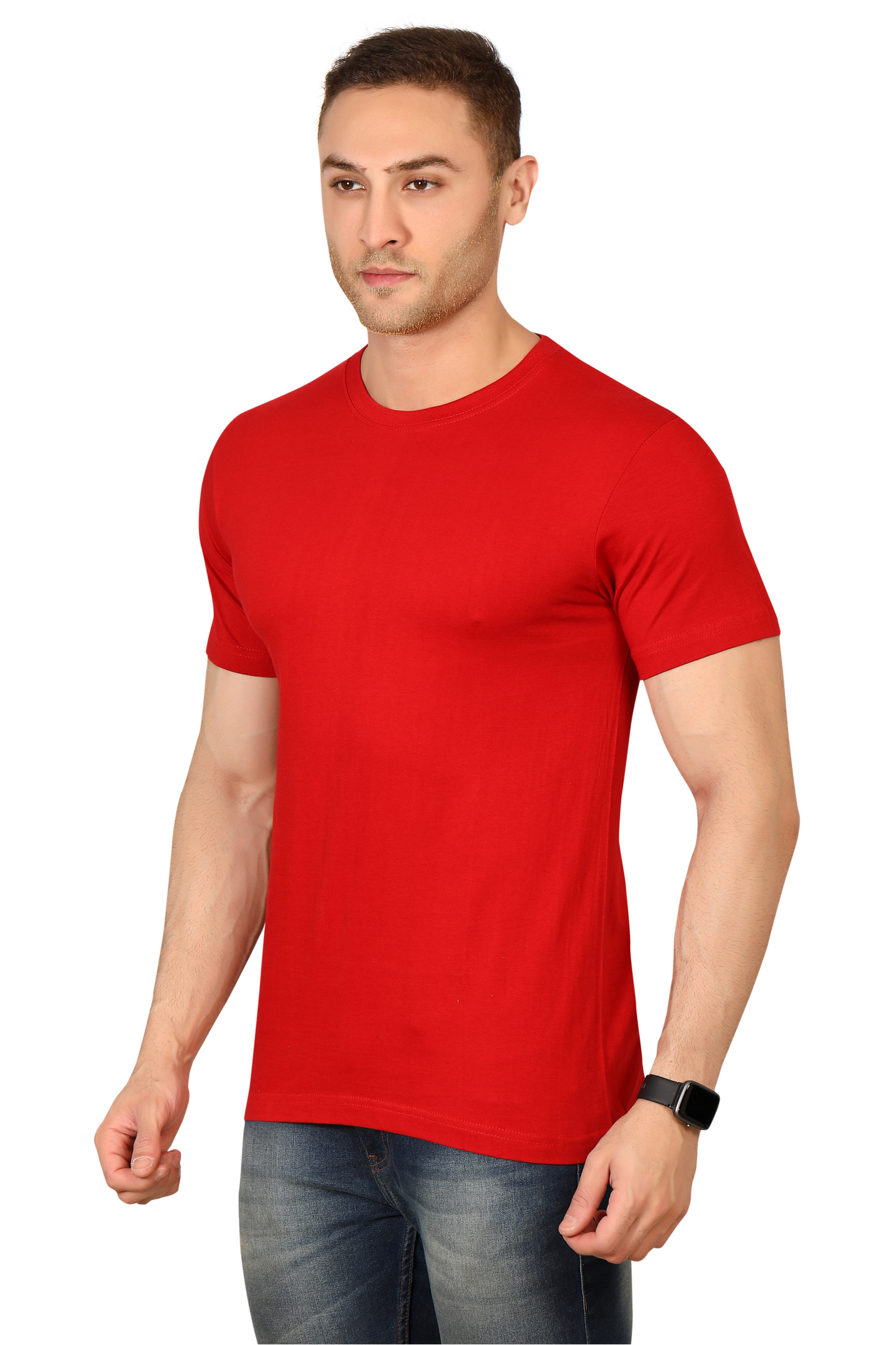 100% Cotton Men’s Half Sleeve T-Shirt - Red