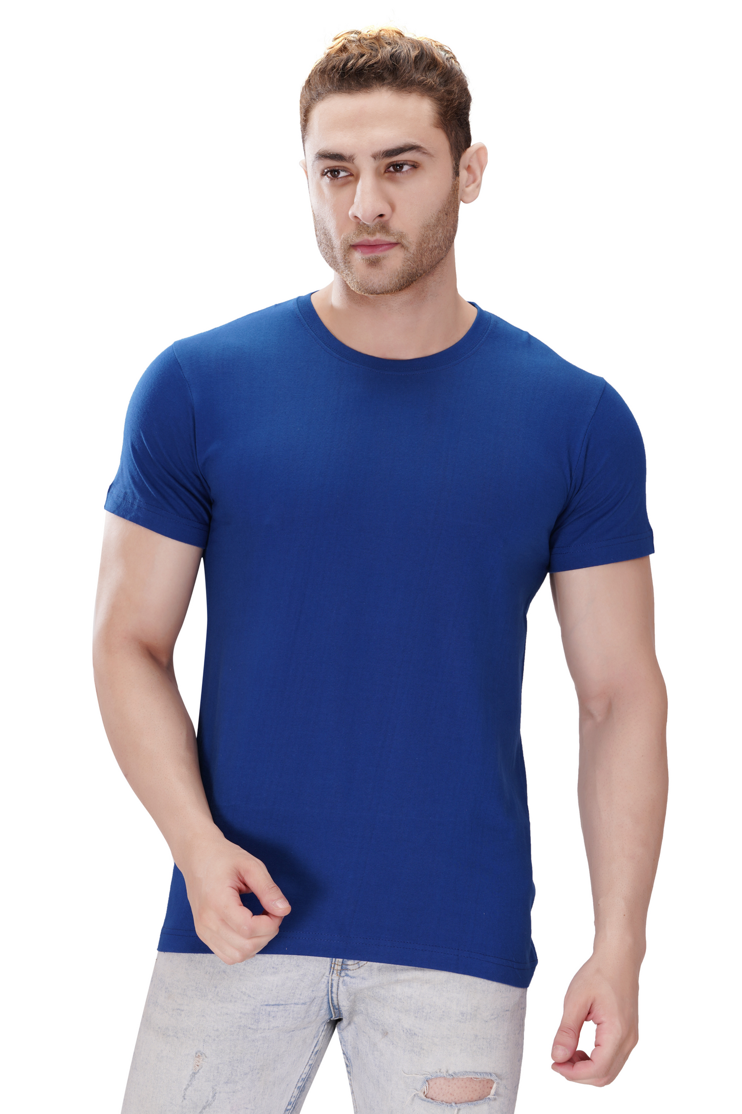 100% Cotton Men’s Half Sleeve T-Shirt - Royal Blue