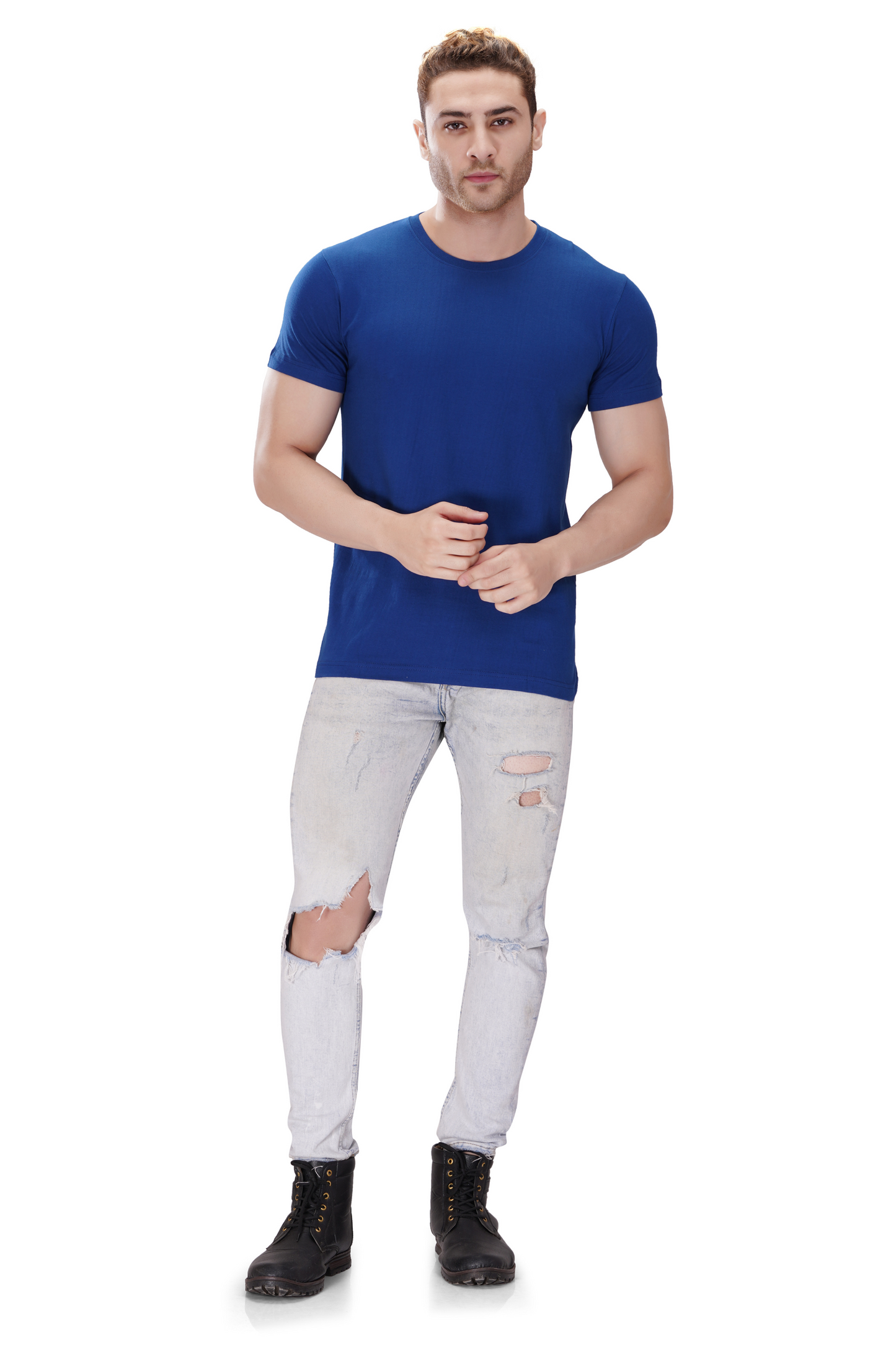 100% Cotton Men’s Half Sleeve T-Shirt - Royal Blue