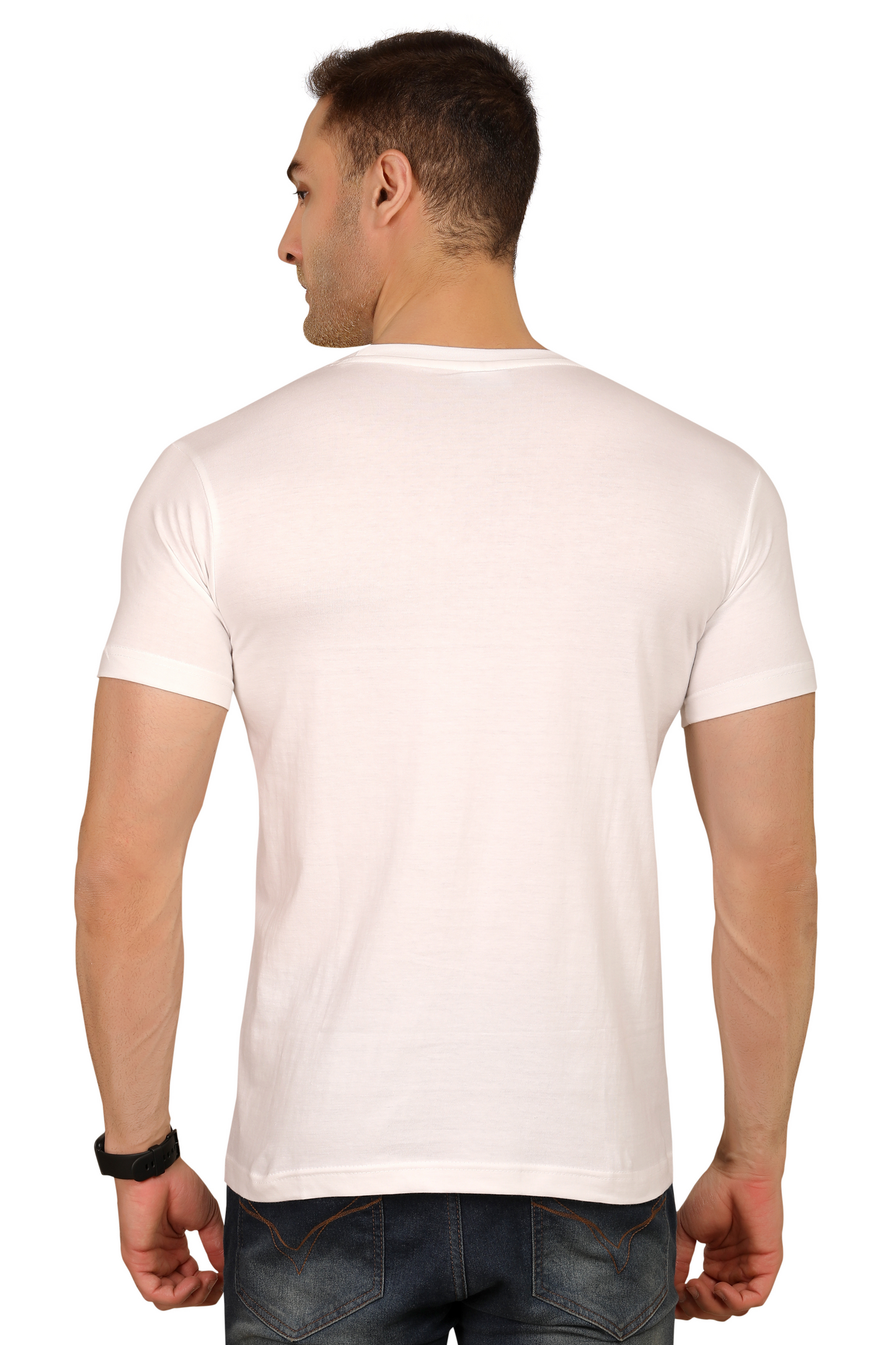 100% Cotton Men’s Half Sleeve T-Shirt - White