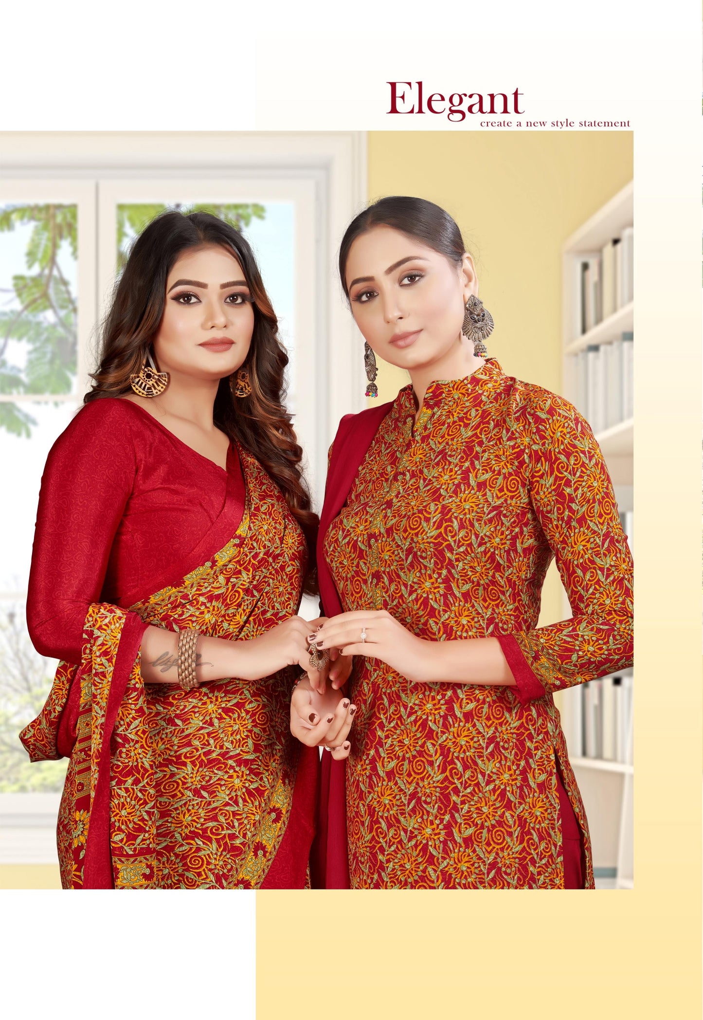 Suit & Saree - Ganvesh Plus - Red (9086)