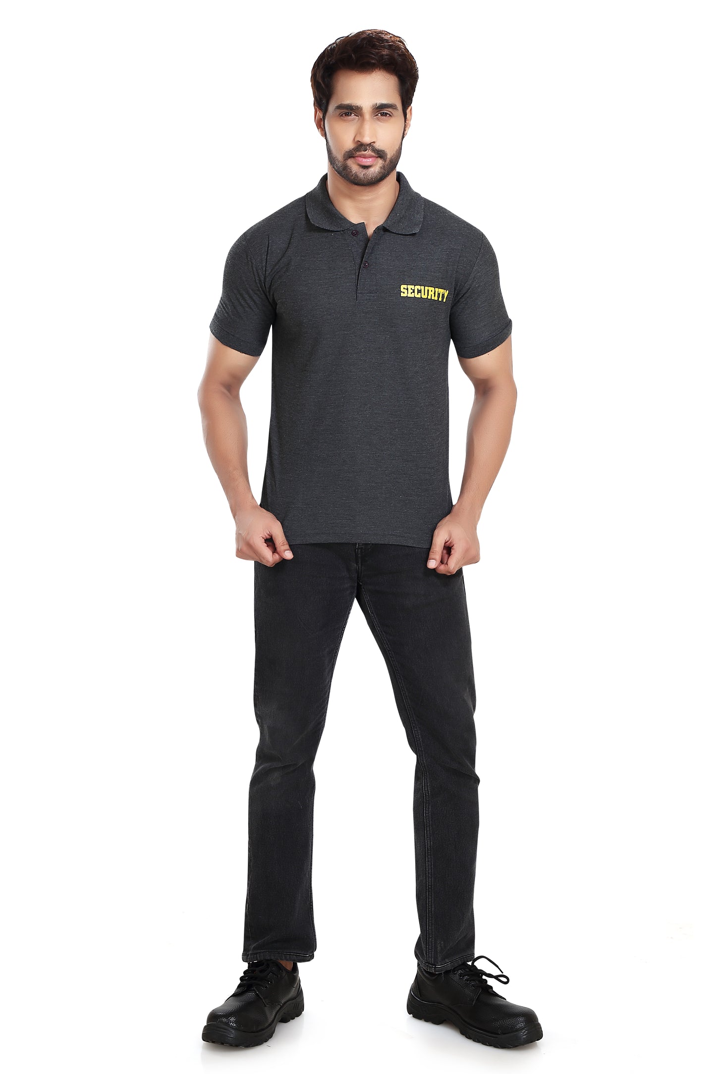 Security Guard 100% Cotton T-Shirt - Charcoal Millange
