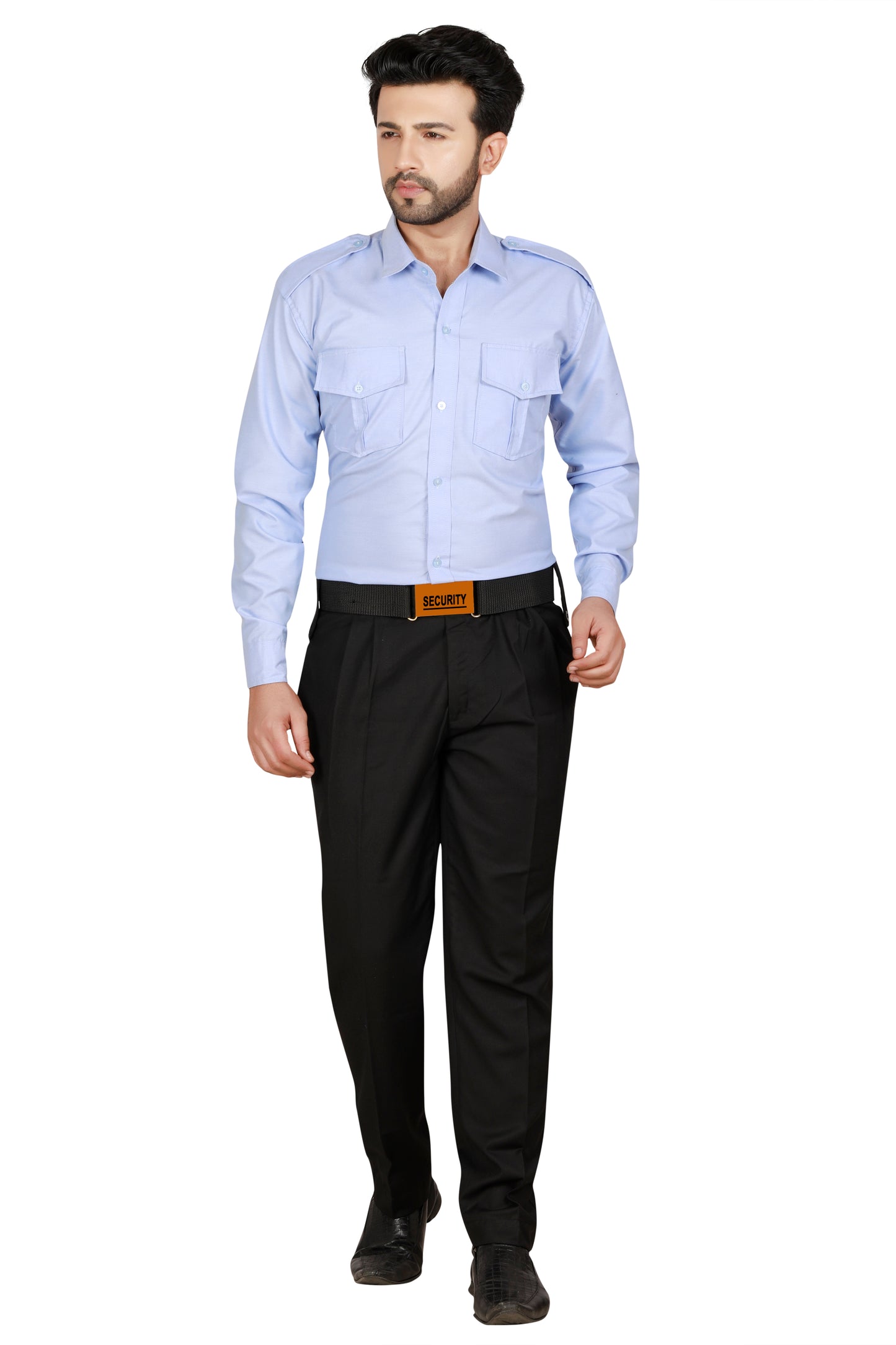 Security Guard Full Sleeves Shirt - Sky Blue