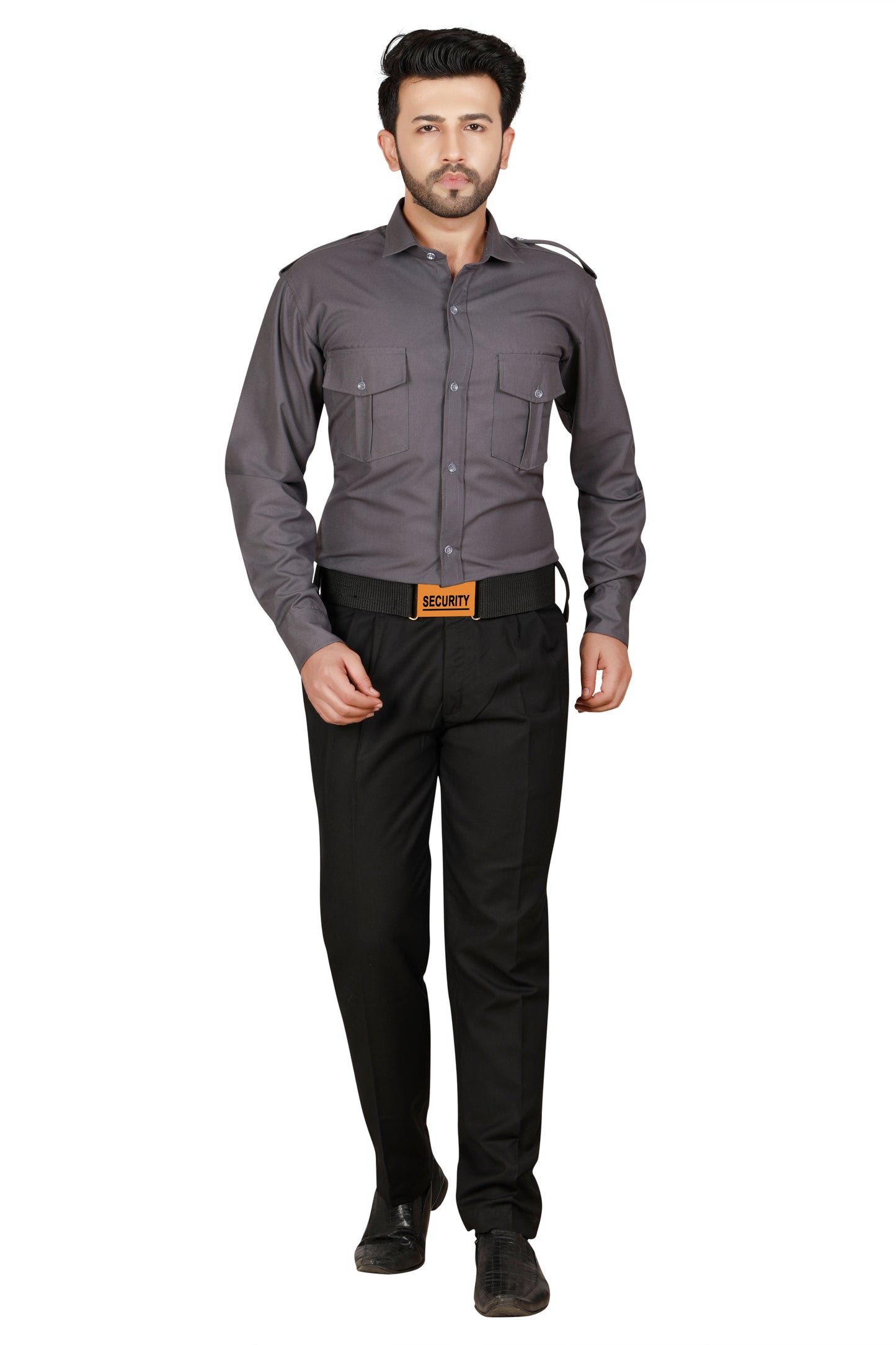 Security Guard Full Sleeves Shirt - Grey