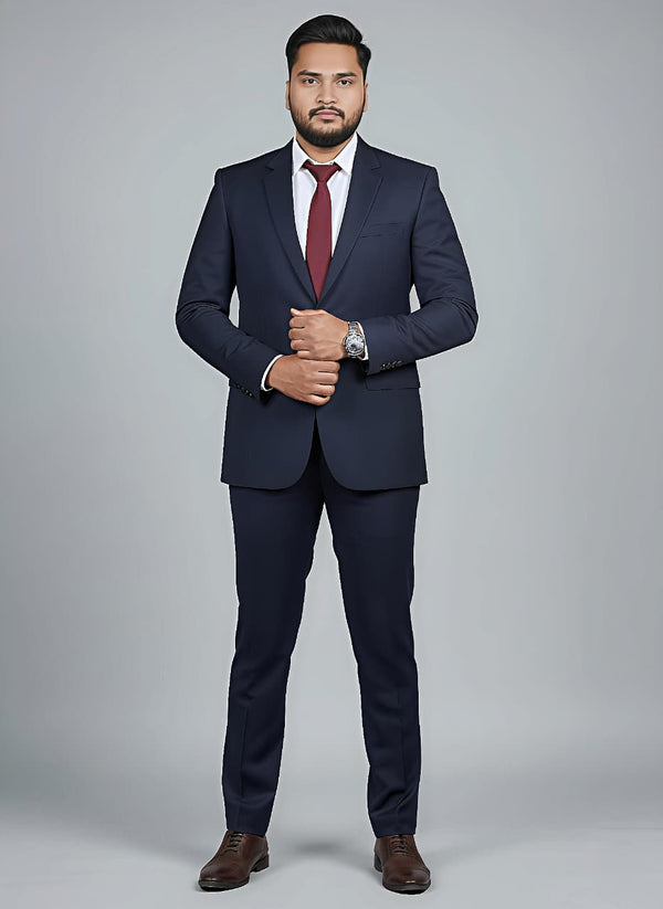 Mafatlal Trendz Corporate Blazer – Navy Blue