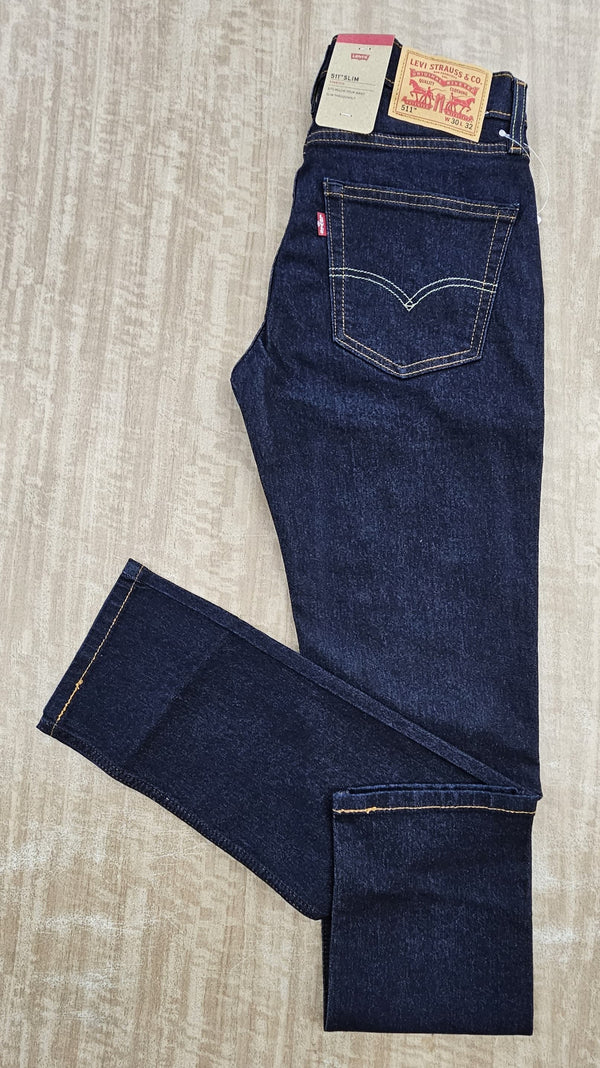 Men's 511 Slim Fit Stretch Jeans – Dark Blue – view 1
