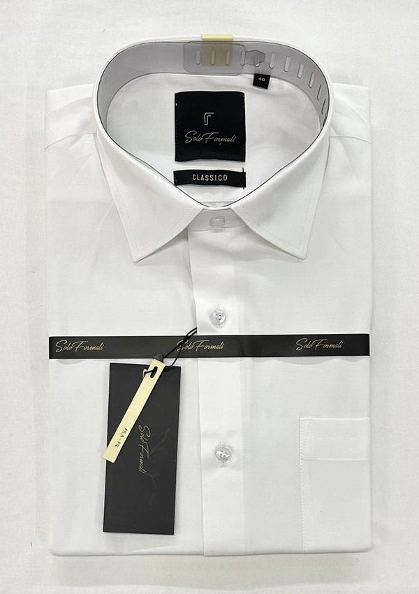 Men's Cotton Fil-a-Fil Formal Shirt – White – view 1