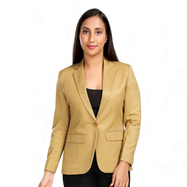 Women's slim fit TR blazer – Beige – view 2