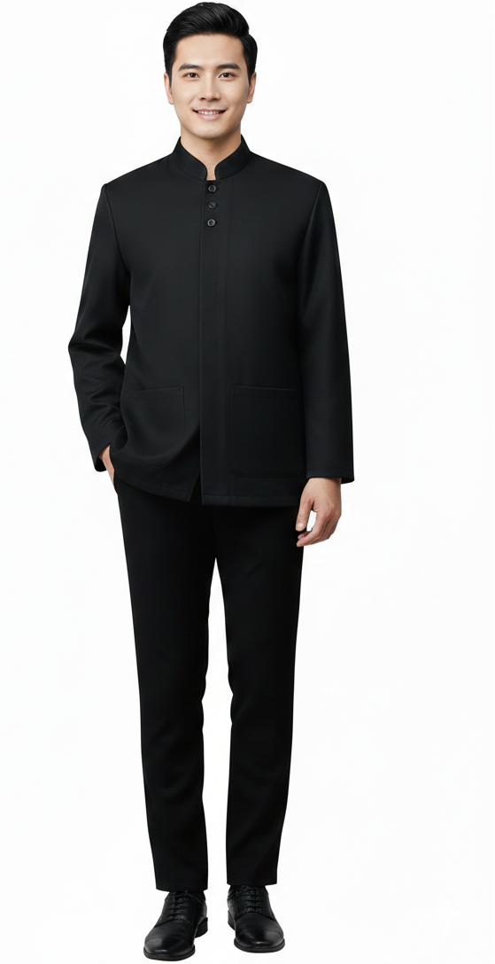 Full Sleeve Waiter Uniform – Black – view 1