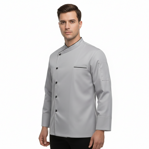 Grey & Black chef coat – view 1