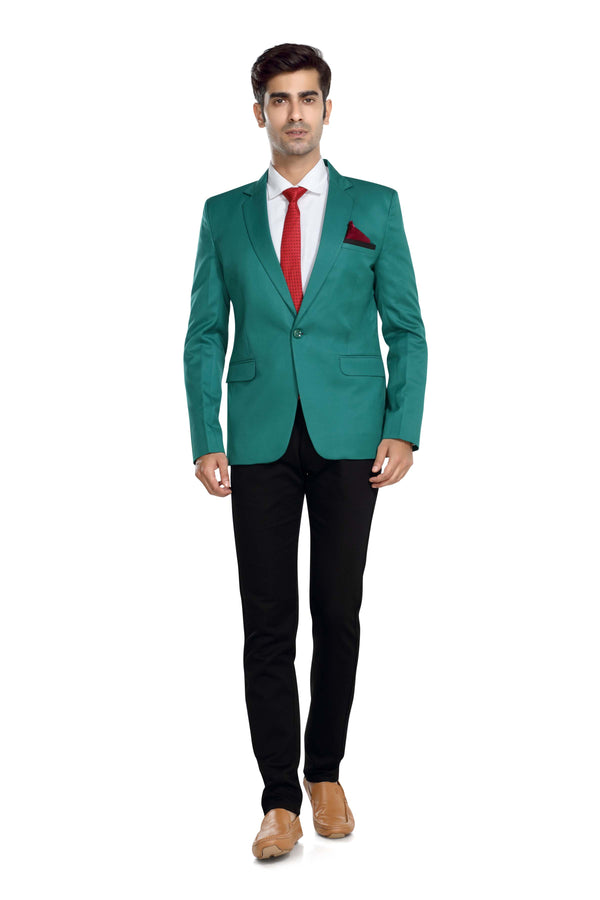 Men's slim fit TR blazer – Sea Green – view 1