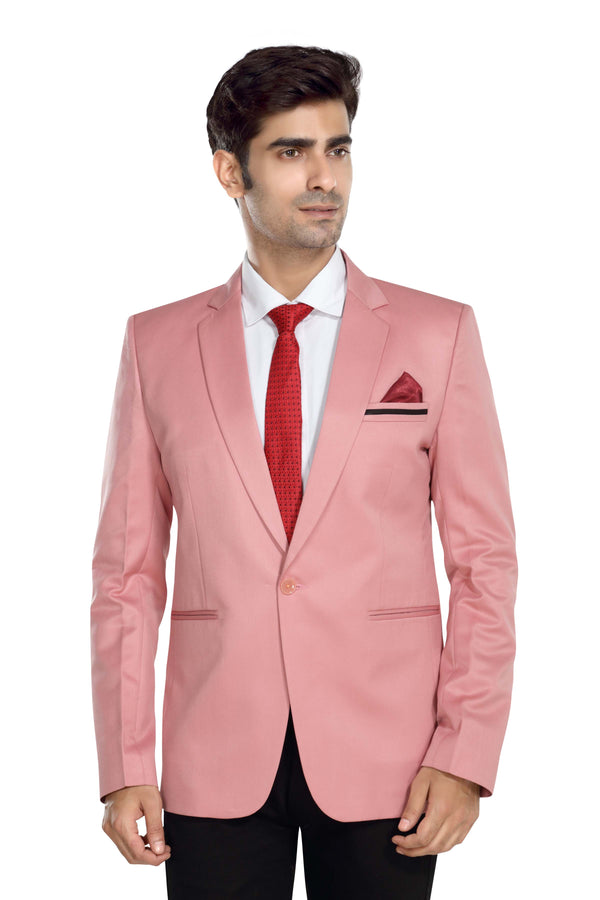 Men's slim fit TR blazer – Blossom Pink – view 1