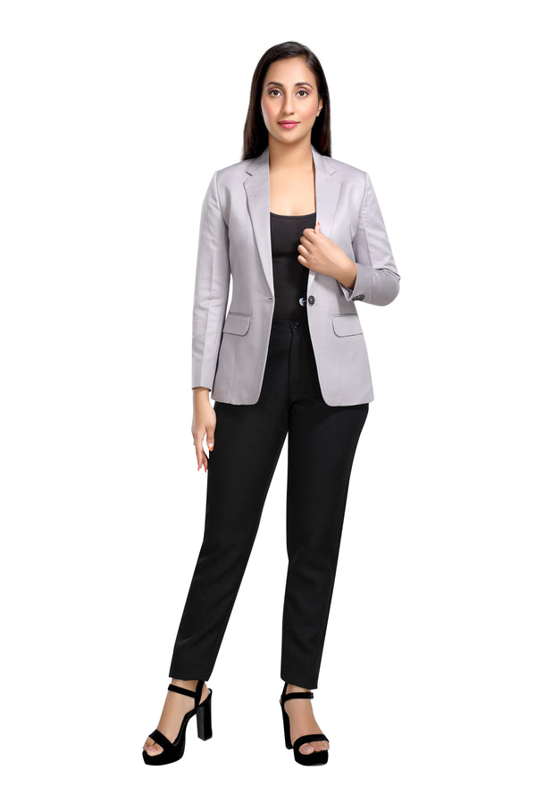 Women's slim fit TR blazer – Grey – view 1