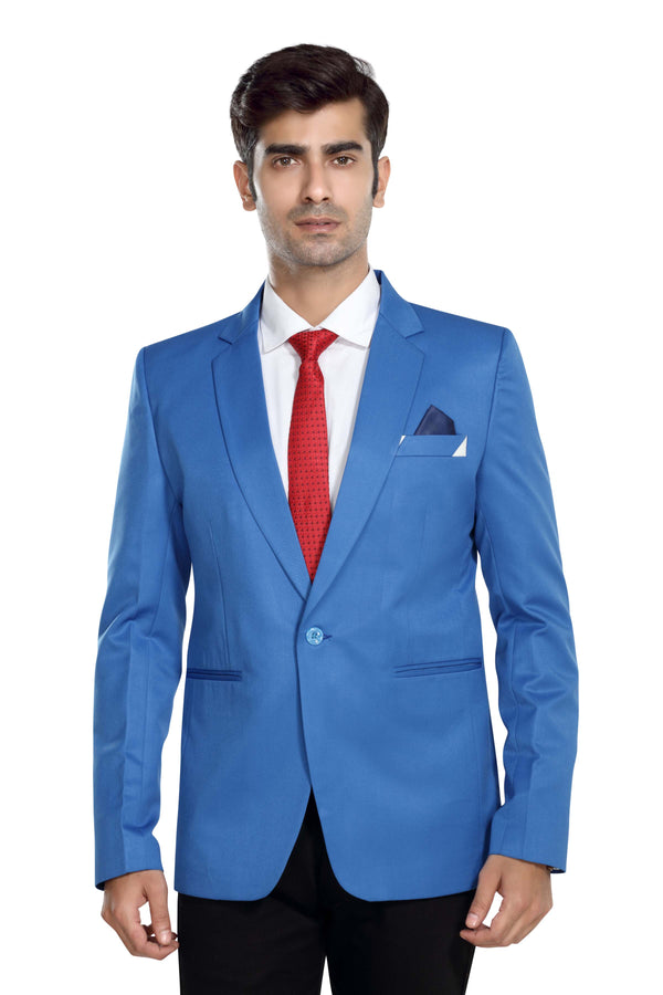 Men's slim fit TR blazer – Light Blue – view 1