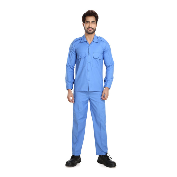 Sky blue worker uniform
