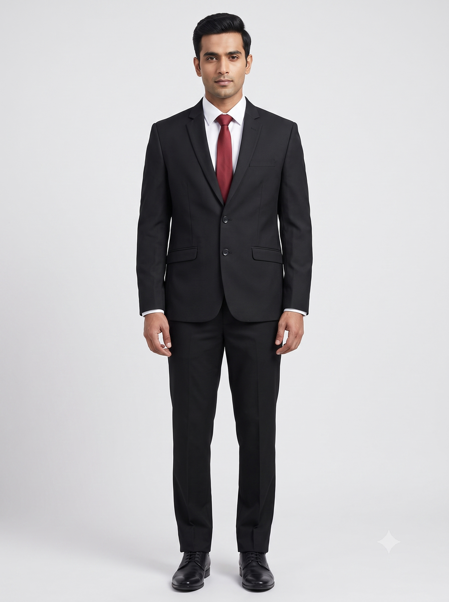 Mafatlal Trendz Corporate Blazer – Black - Front