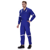 100% Cotton Hi-Visibility Industrial Coverall Boiler Suit with Grey Reflective Tape overcoat - Royal Blue