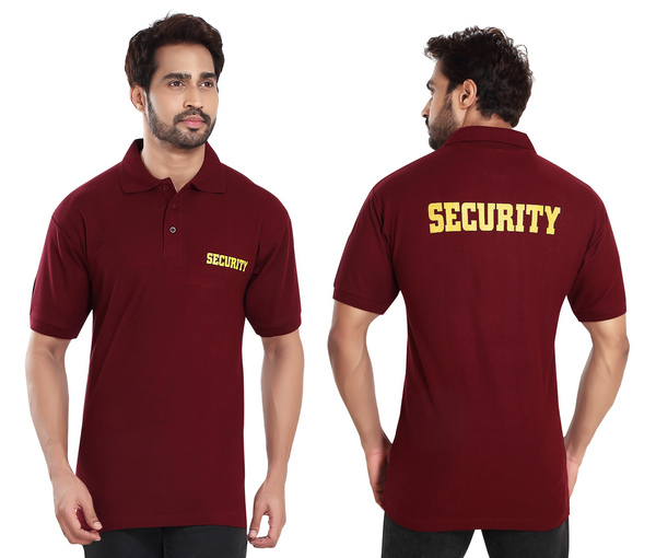 Security Guard 100% Cotton T-Shirt - Maroon