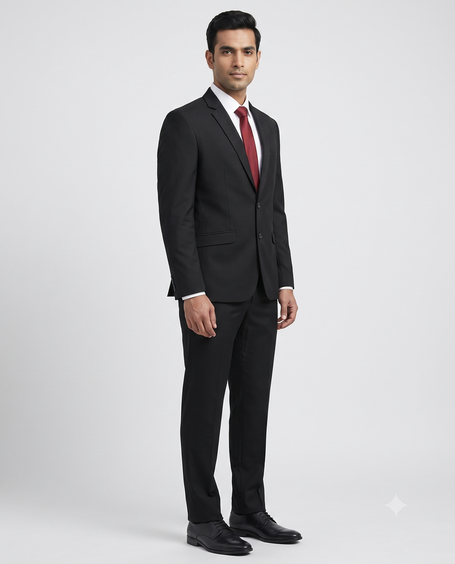 Mafatlal Trendz Corporate Blazer – Black - Right Sleeve