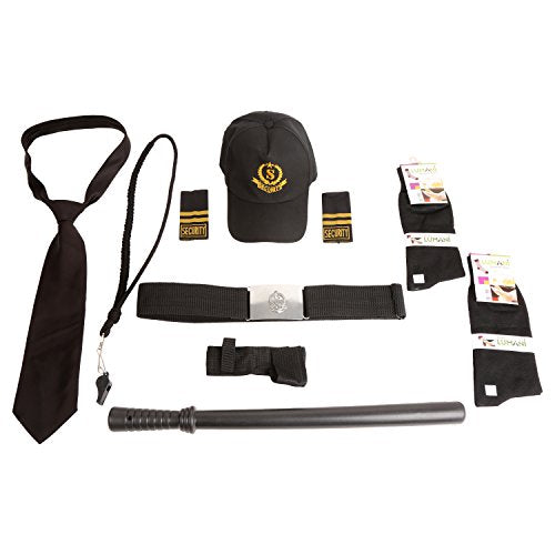 Security Guard Accessories Full Set - Black - Front