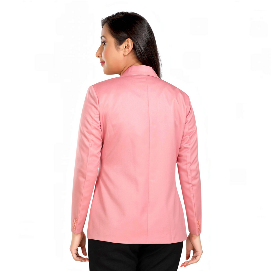 Women's Slim Fit TR Blazer – Blossom Pink - Back