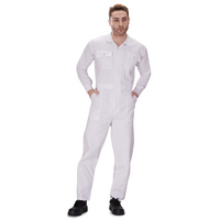 100% Cotton Hi-Visibility Industrial Coverall Boiler Suit - White