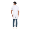 Cotton Unisex Apron Lab Coat - Knee Length - Half Sleeves - White