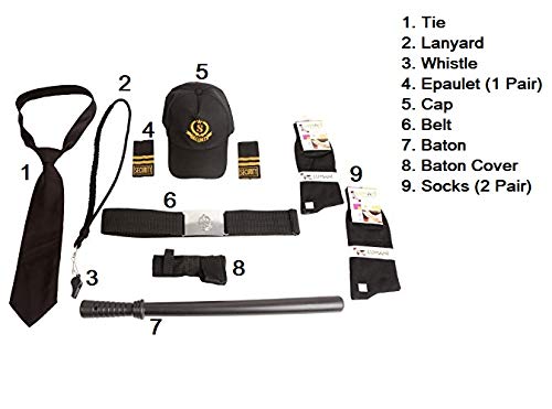Security Guard Accessories Full Set - Black - Back