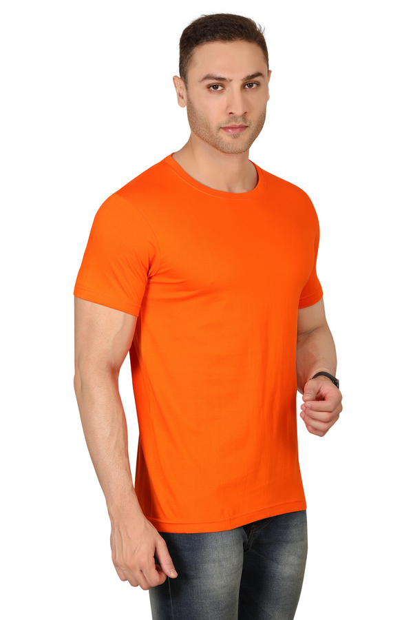 100% Cotton Men’s Half Sleeve T-Shirt - Orange