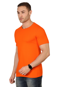100% Cotton Men’s Half Sleeve T-Shirt - Orange