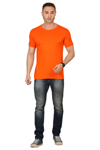 100% Cotton Men’s Half Sleeve T-Shirt - Orange