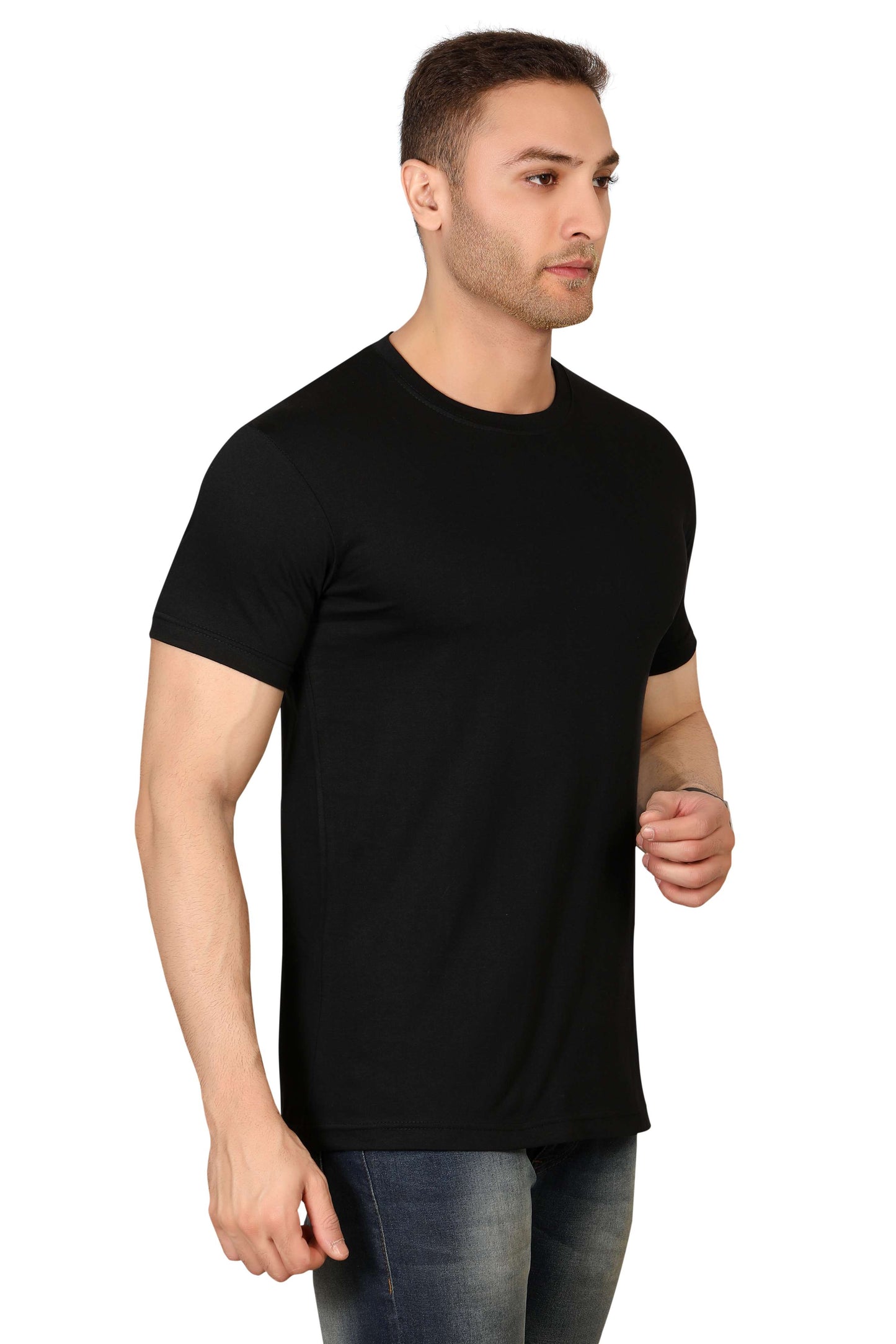100% Cotton Men’s Half Sleeve T-Shirt - Black