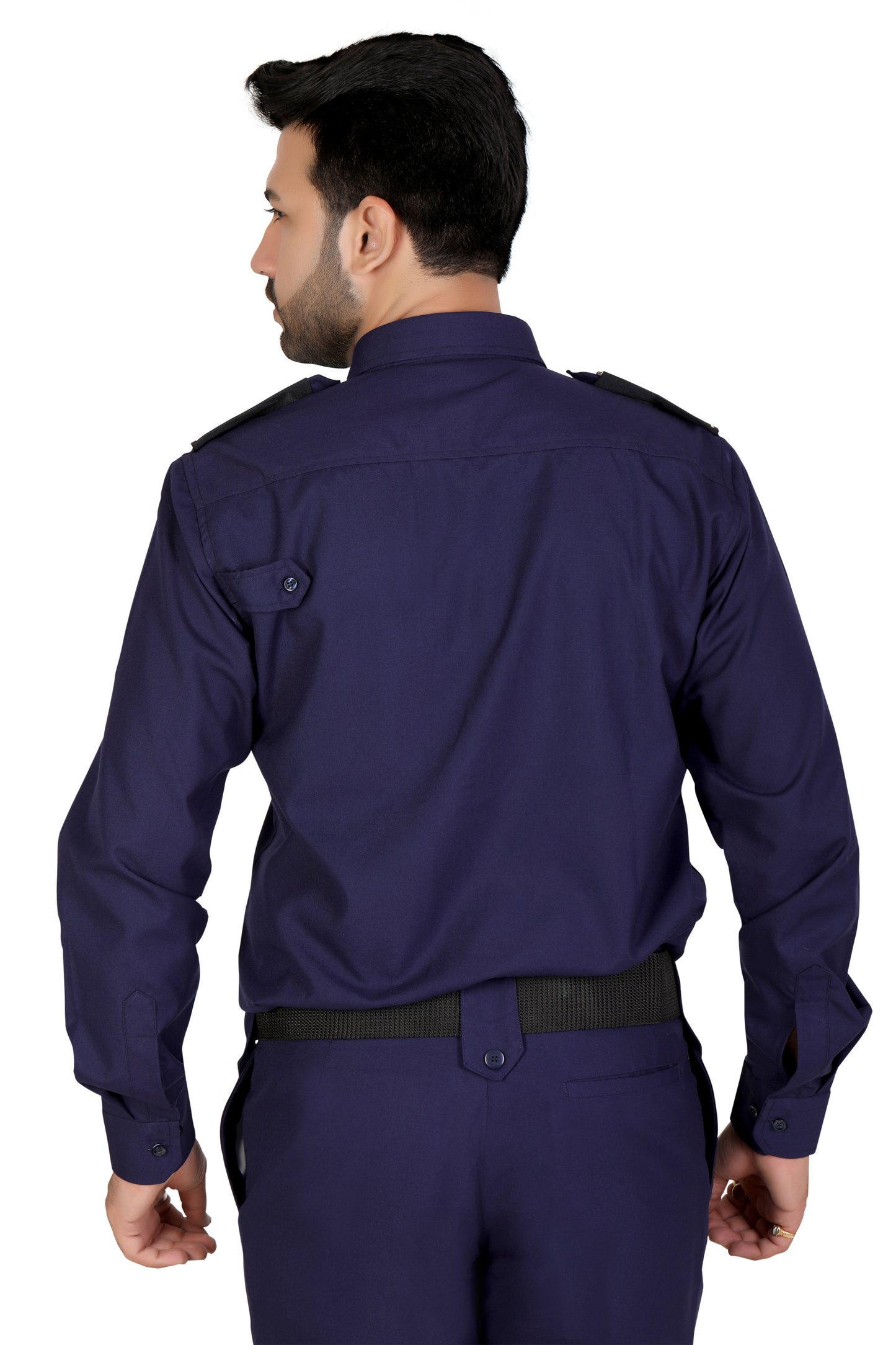 Security Guard Full Sleeves Shirt - Navy Blue