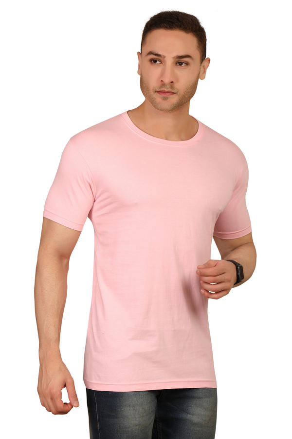 100% Cotton Men’s Half Sleeve T-Shirt - Pink