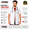 Cotton Unisex Lab Coat Apron – Half Sleeves, Regular Length - White