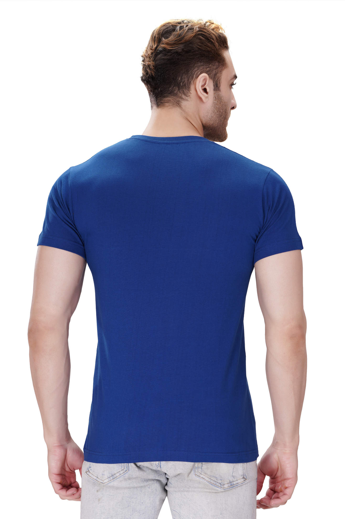 100% Cotton Men’s Half Sleeve T-Shirt - Royal Blue