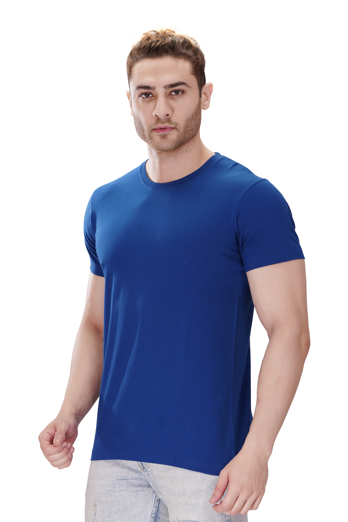 100% Cotton Men’s Half Sleeve T-Shirt - Royal Blue