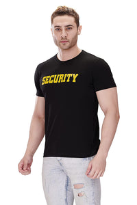 Security Guard 100% Cotton Round Neck T-Shirt - Black