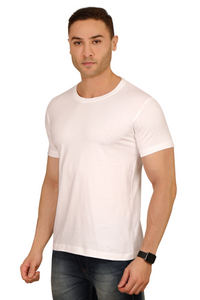 100% Cotton Men’s Half Sleeve T-Shirt - White