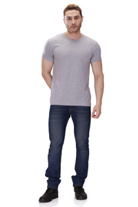 100% Cotton Men’s Half Sleeve T-Shirt - Grey Melange