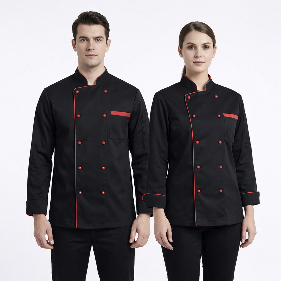 Chef Coat - Black - Back