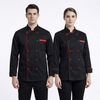 Chef Coat - Black (Red)