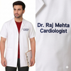 Cotton Unisex Lab Coat Apron – Half Sleeves, Regular Length - White